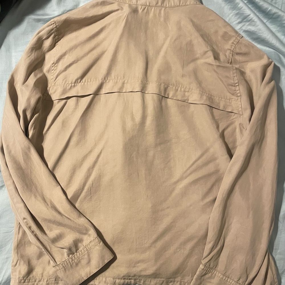 NWT Tan Jacket with Relaxed Fit and Collared Neckline - Picture 6 of 6